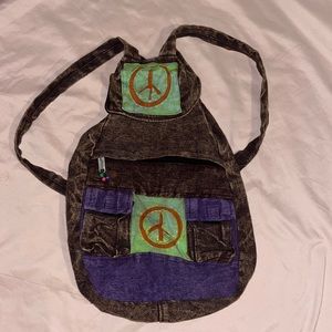 NEEKO multi color peace backpack
